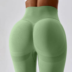 European and American Buttock Lifting Seamless Fitness Pants Belly Holding High Waist Yoga Pants Tight Cropped Pants Cycling Running Sweat pants Trousers - SHOWLU FASHION STORE