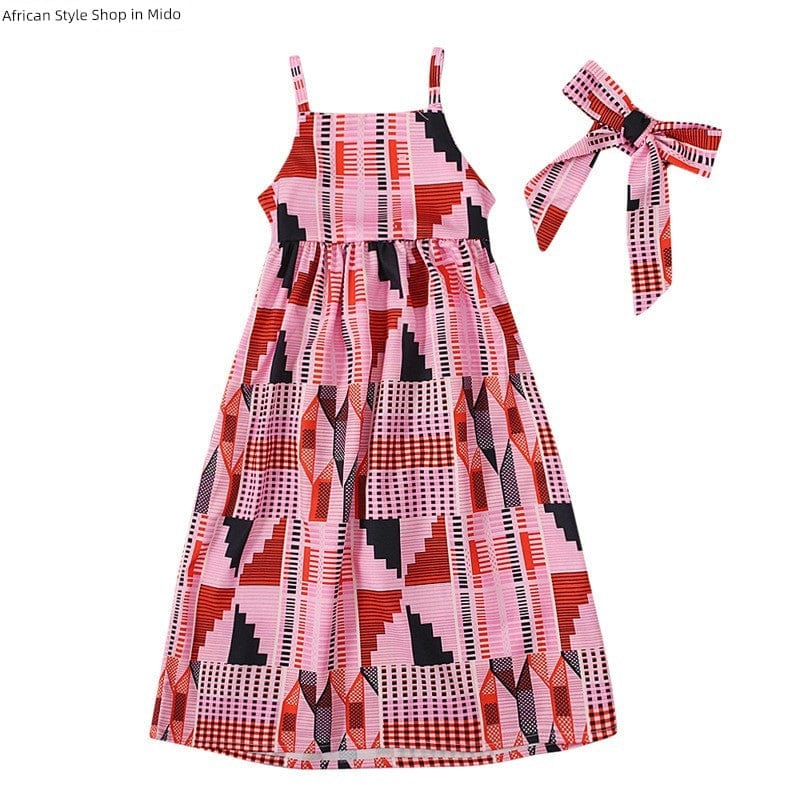 Cute European style girls' summer dress with flying sleeves by Showlu Fashion, perfect for warm weather and casual outings.
