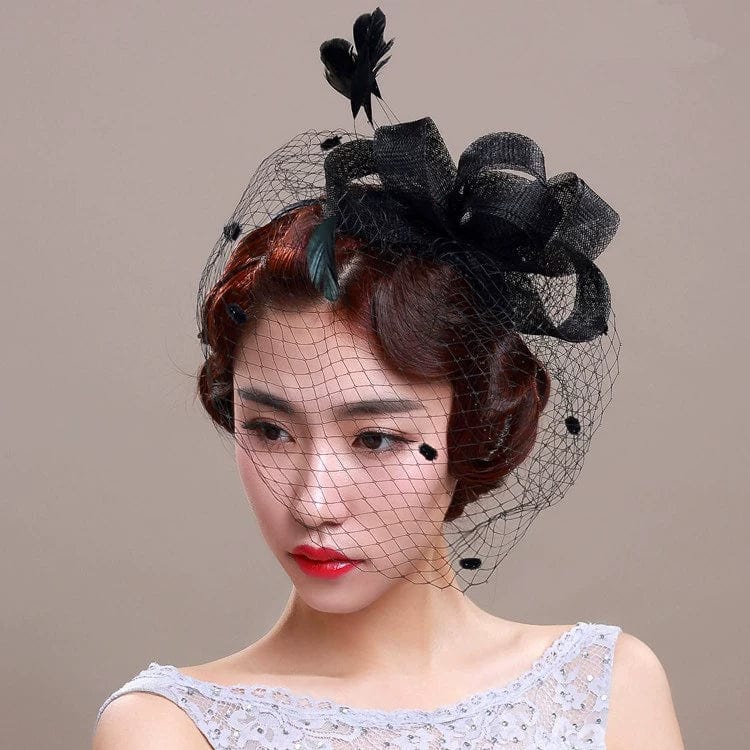 European retro wedding dress hat with high roof flat eaves, stylish headdress for women, by Showlu Fashion Store.