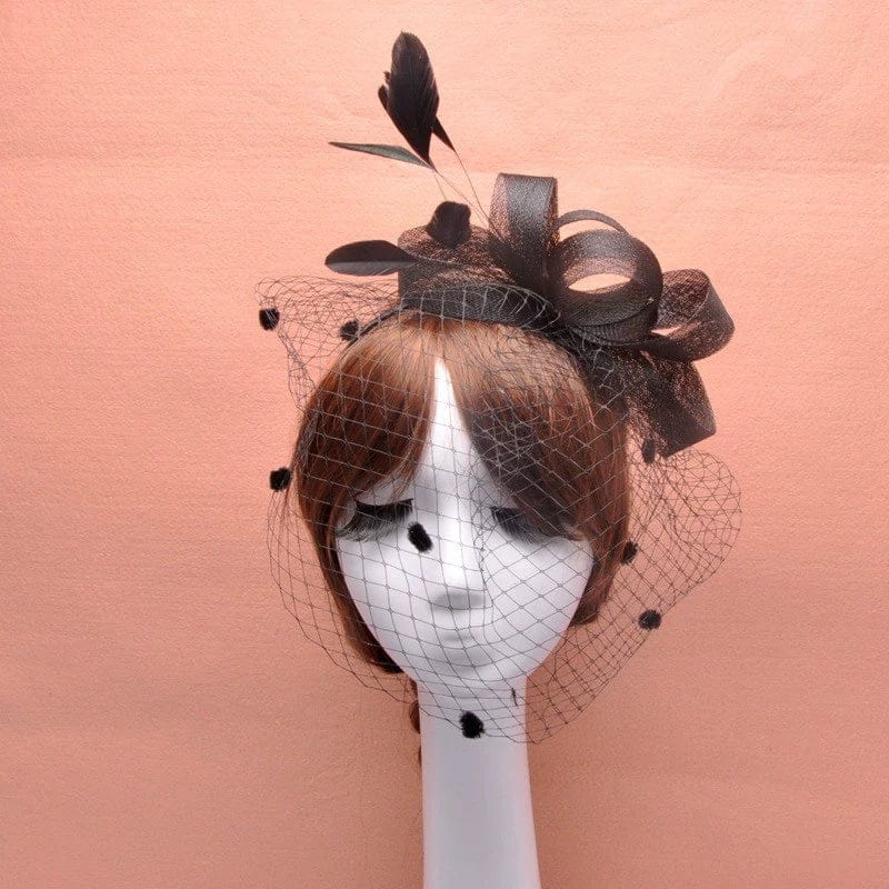 European retro wedding party dress hat with high roof flat eaves, stylish headdress for elegant occasions by Showlu Fashion Store