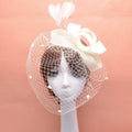 European retro wedding dress hat with high roof flat eaves, stylish headdress for bridal or party occasions by Showlu Fashion.