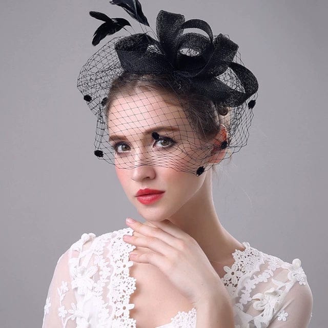 Luther women's linen top hat in European court style, bridal headdress with elegant design, perfect for formal events and weddings.