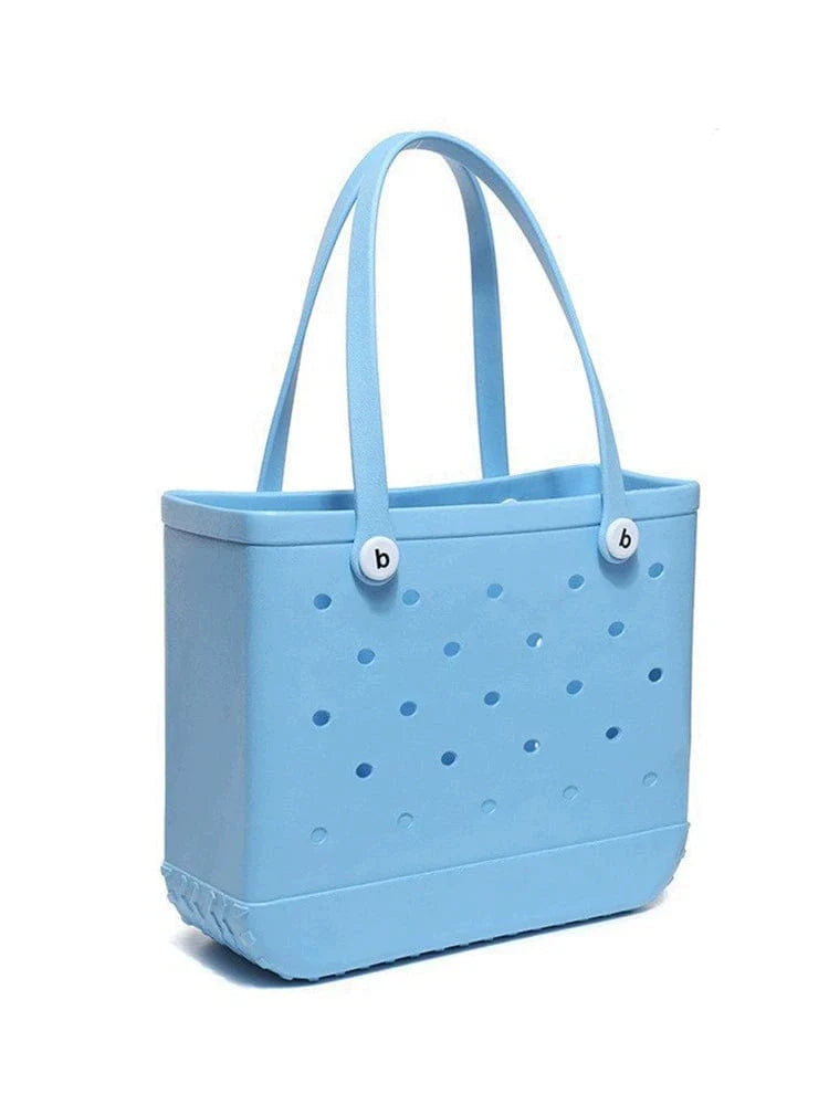 Large Showlu Fashion EVA print pet beach bag with outdoor design, trendy tote handbag for carrying pet and beach essentials.