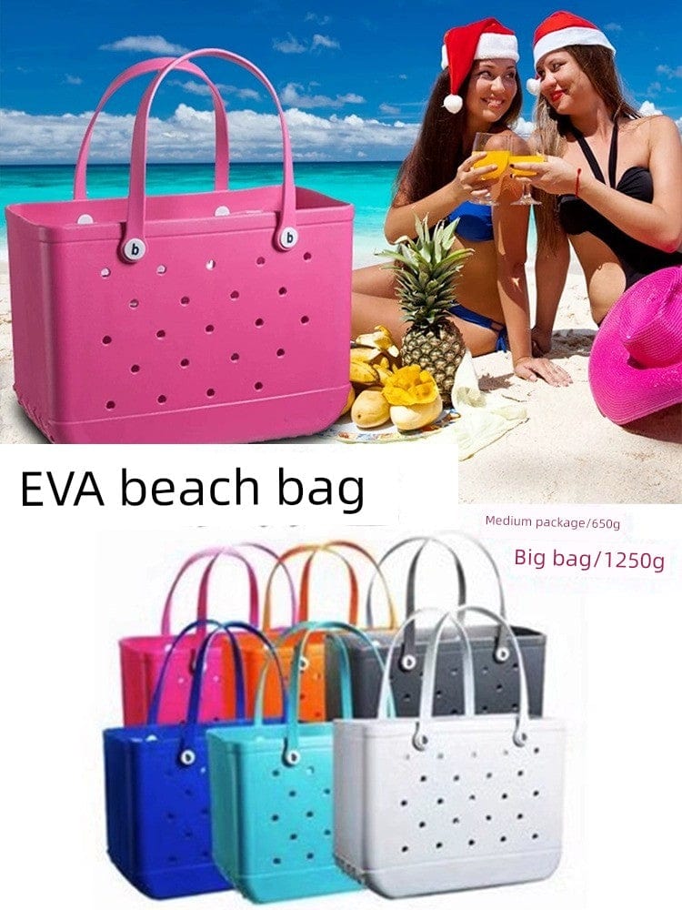 Large Showlu Fashion EVA print pet beach bag with trendy outdoor design, tote style suitable for carrying essentials to the beach.
