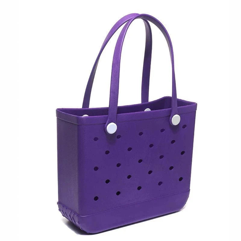 Large Showlu Fashion EVA print pet beach bag with outdoor design, trendy tote handbag for carrying essentials to the beach or outdoor outings.