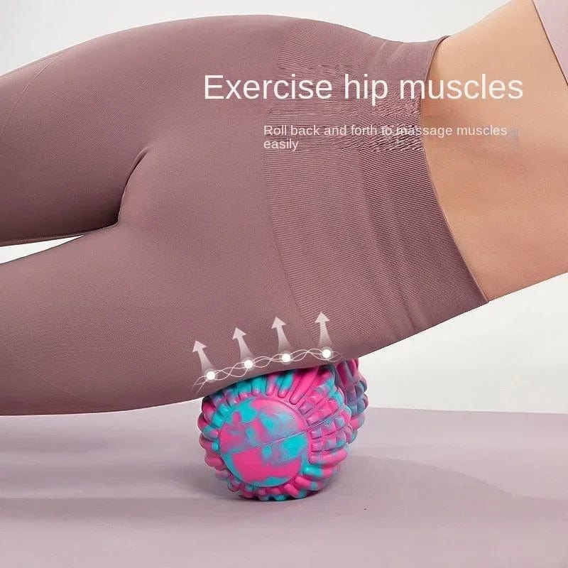 EVA Peanut Massage Ball for muscle relaxation and fascia rolling, showing the solid foam design for back, neck, shoulder, and foot relief