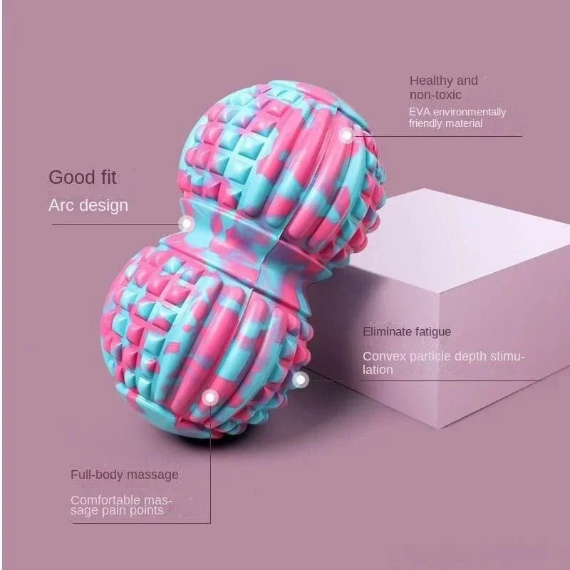 EVA peanut massage ball by SHOWLU FASHION STORE for muscle relaxation, fascia rolling, yoga, and fitness exercise.