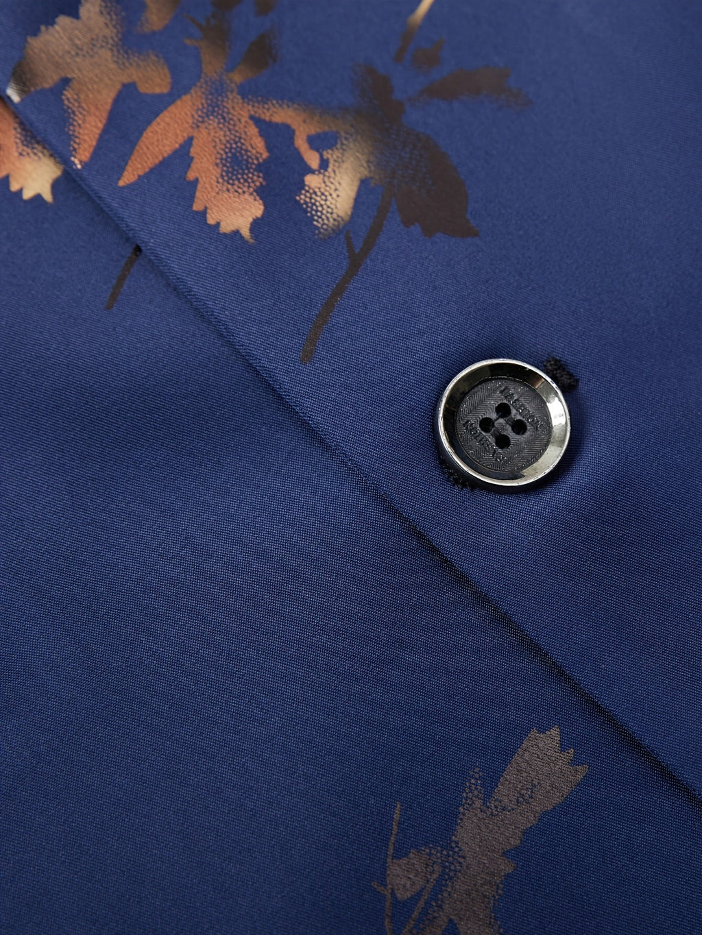 Men's gold-foiled maple leaf suit blazer by SHOWLU FASHION STORE, slim fit spring and fall blazer with stylish leaf pattern.