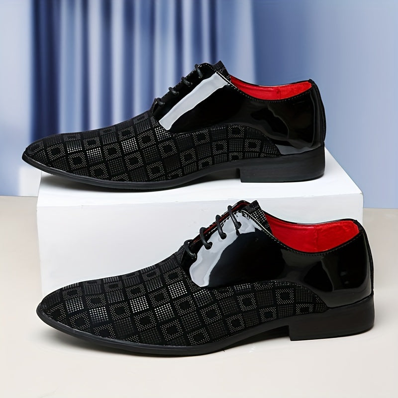 SHOWLU FASHION men's British business casual lace-up shoes with pointed toes, stylish and comfortable for professional wear