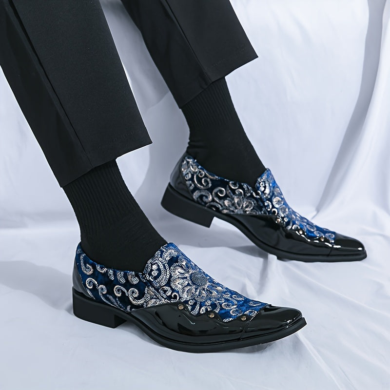SHOWLU FASHION men's faux leather slip-on casual shoes in solid color, featuring a sleek design and comfortable PU material.
