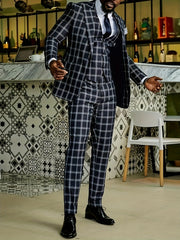 Men'S Single-breasted Casual Rear Center-vent Suit Set