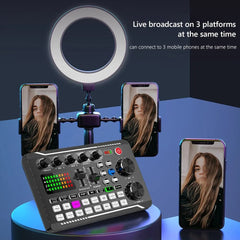 F998 Sound Card Professional Bluetooth - Compatible Studio Record For Phone PC Audio Mixing Console Amplifier Live Music Mixer - SHOWLU FASHION STORE