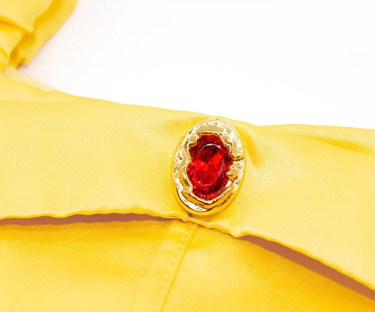 Fancy Girl Princess Dress Beauty Belle Cosplay Costume Snow Christmas Halloween Princess Dress up Children Party Clothes - SHOWLU FASHION STORE