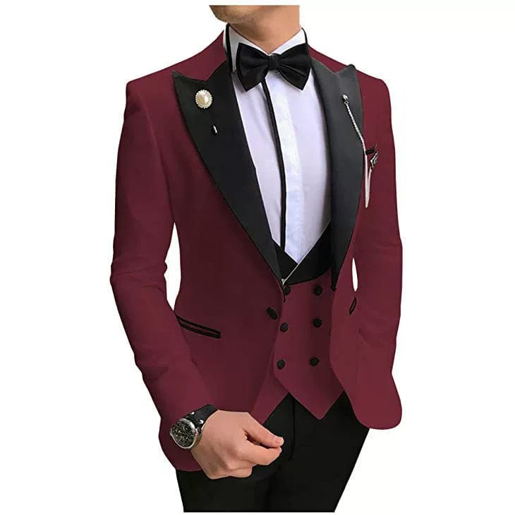 Fancy Men's Wedding Slim - Fit Korean Style Suit - SHOWLU FASHION STORE