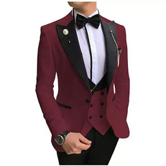 Fancy Men's Wedding Slim - Fit Korean Style Suit - SHOWLU FASHION STORE