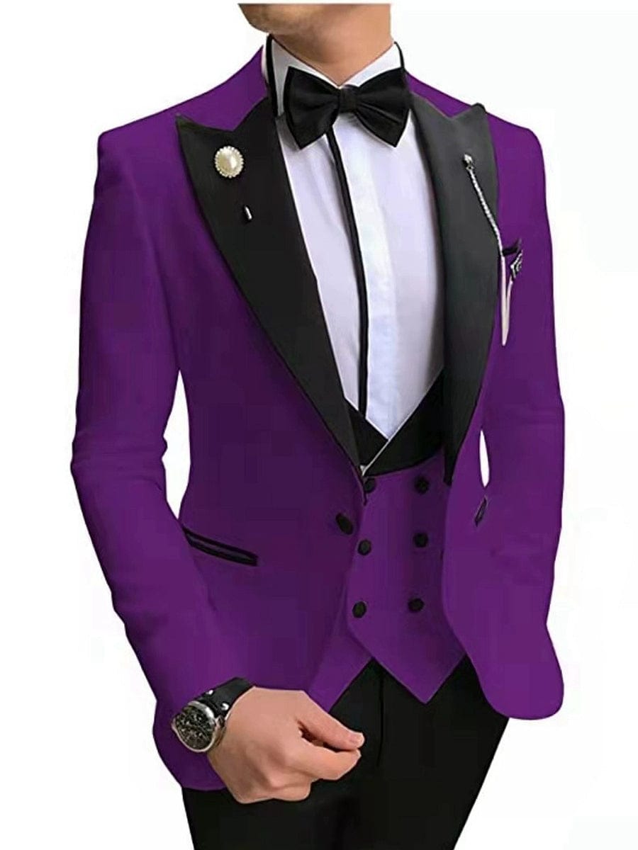 Fancy Men's Wedding Slim - Fit Korean Style Suit - SHOWLU FASHION STORE