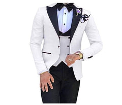 Fancy Men's Wedding Slim - Fit Korean Style Suit - SHOWLU FASHION STORE