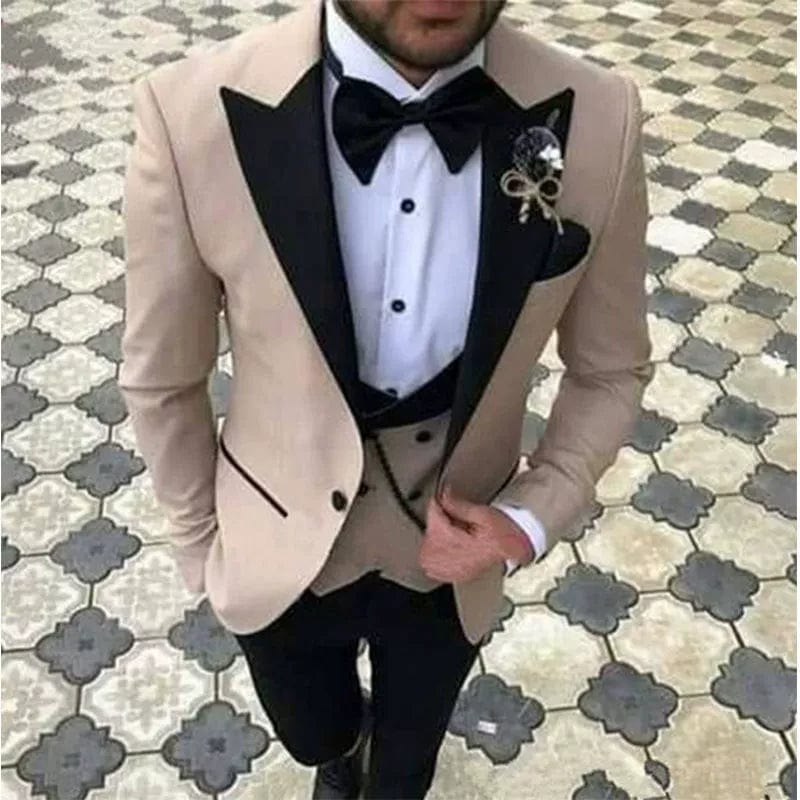 Fancy Men's Wedding Slim - Fit Korean Style Suit - SHOWLU FASHION STORE