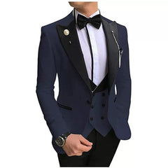 Fancy Men's Wedding Slim - Fit Korean Style Suit - SHOWLU FASHION STORE