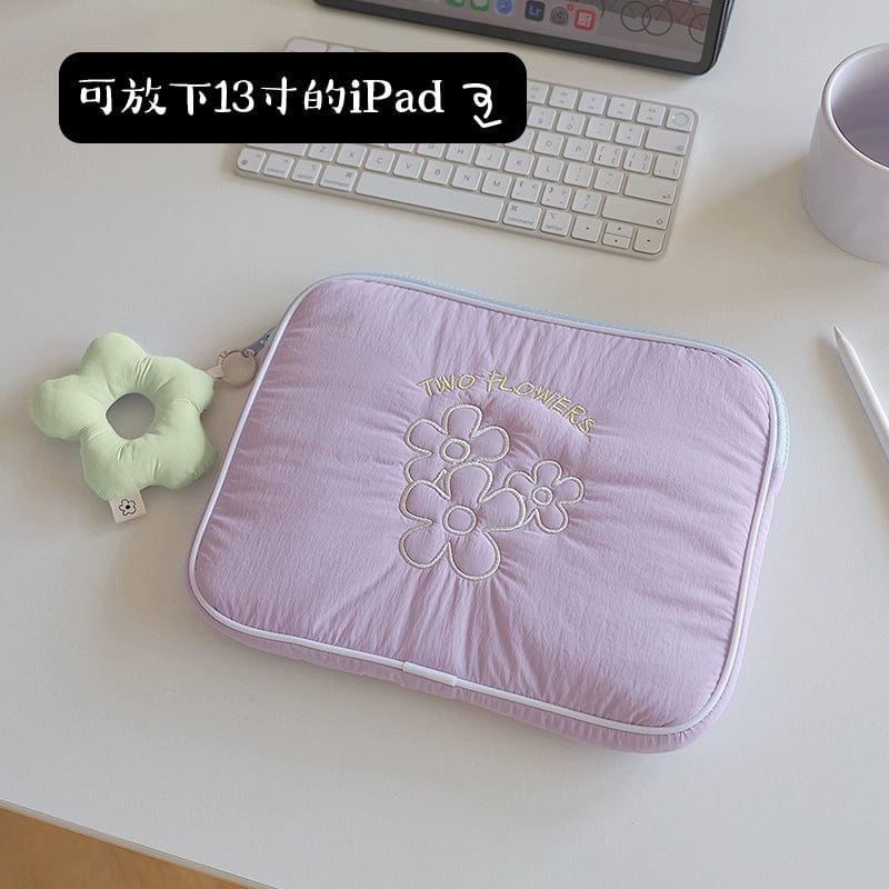 Fanhuabuyu 15-inch iPad storage bag by Showlu Fashion Store, embroidered polyester clutch for tablets and accessories.