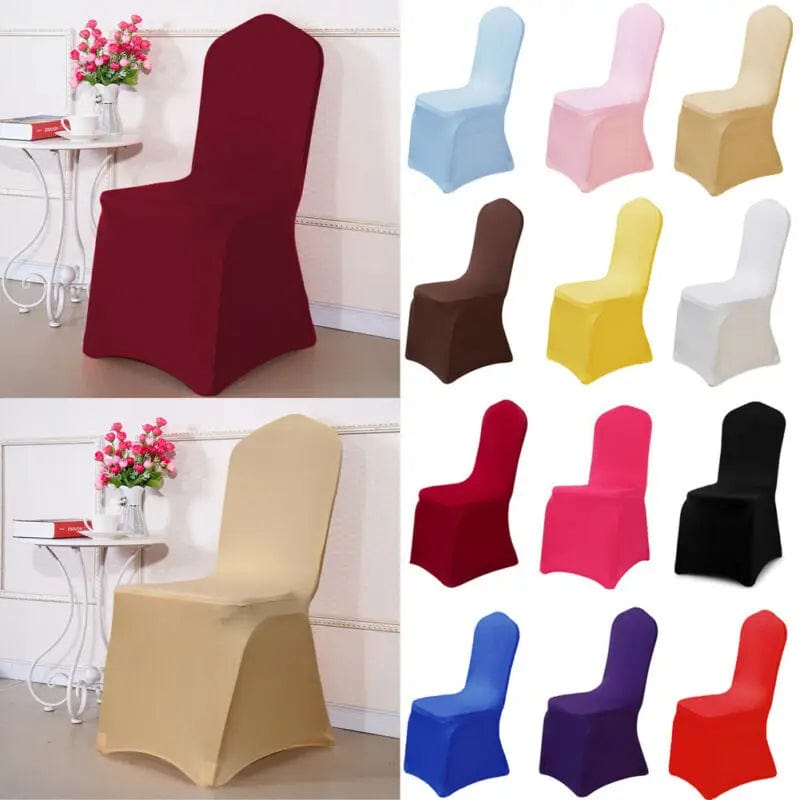 Fashion Brief Solid Chair Covers Spandex Stretchy Slip Cover Wedding Banquet Dining Chair Covers Party Kitchen Seat Covers - SHOWLU FASHION STORE