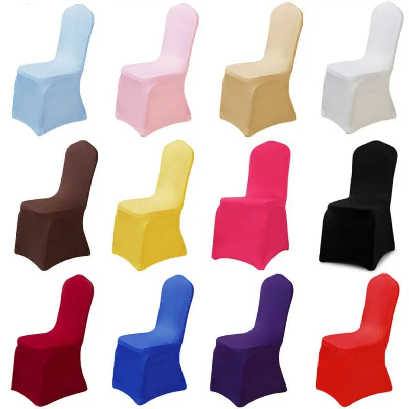 Fashion Brief Solid Chair Covers Spandex Stretchy Slip Cover Wedding Banquet Dining Chair Covers Party Kitchen Seat Covers - SHOWLU FASHION STORE