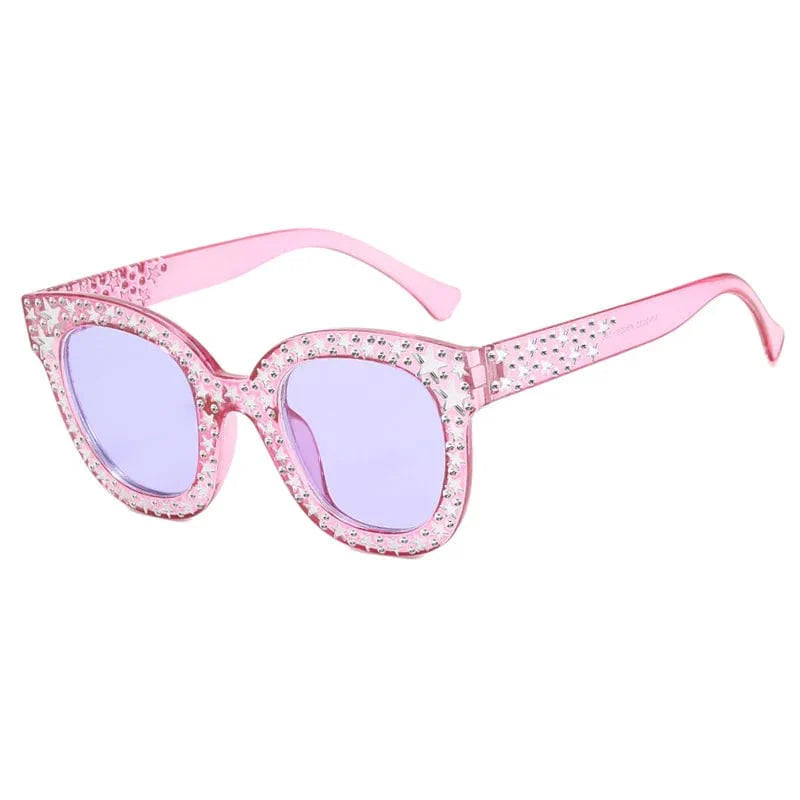 Retro cat eye sunglasses for women by Heevoo, vintage square design with UV400 protection and punk-inspired style.