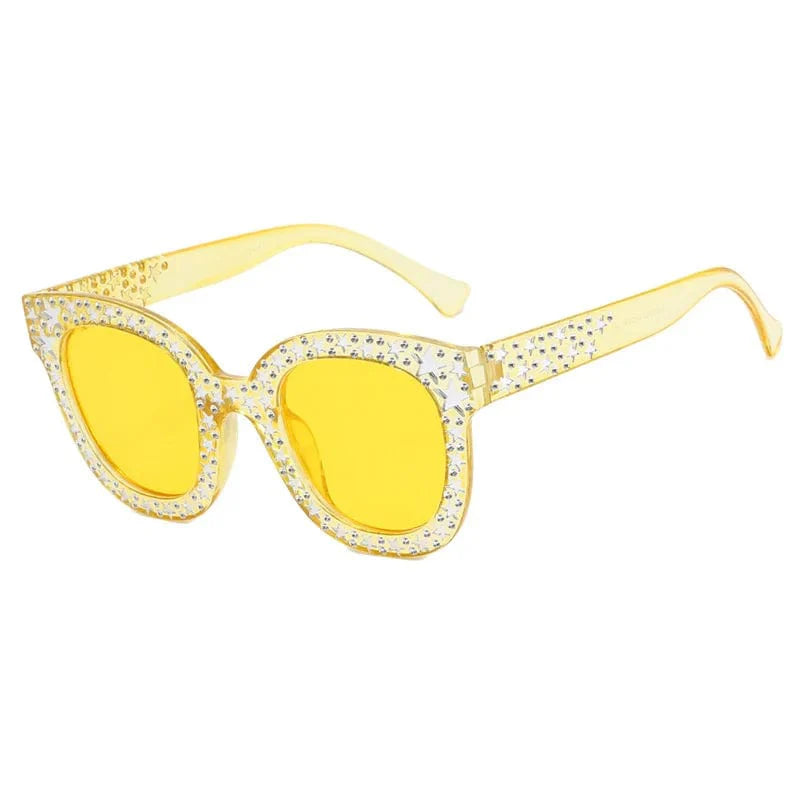 Heevoo Women's Retro Cat Eye Sunglasses by Showlu Fashion Store, vintage UV400 square punk eyewear with bold, stylish design
