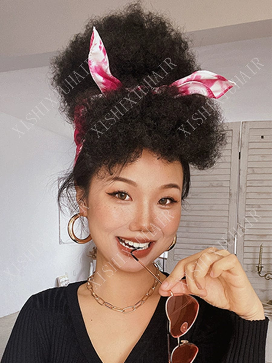 Fashion Fashion African Small Roll Latin American Roll Wig Bud Afro Sexy Street Shooting Nightclub Bar Concave Modeling Artifact - SHOWLU FASHION STORE