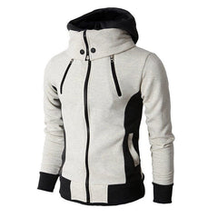 Fashion fleece full face gym Hoodie for men sportswear Spring and autumn men's sports zipper casual sports slim sweater coat - SHOWLU FASHION STORE