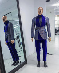 Fashion Men Wedding Suits Shawl Lapel Tuxedos Slim Fit Groom Wear 2 Pcs Jacket With Pants Prom Evening Party Custom Made - SHOWLU FASHION STORE