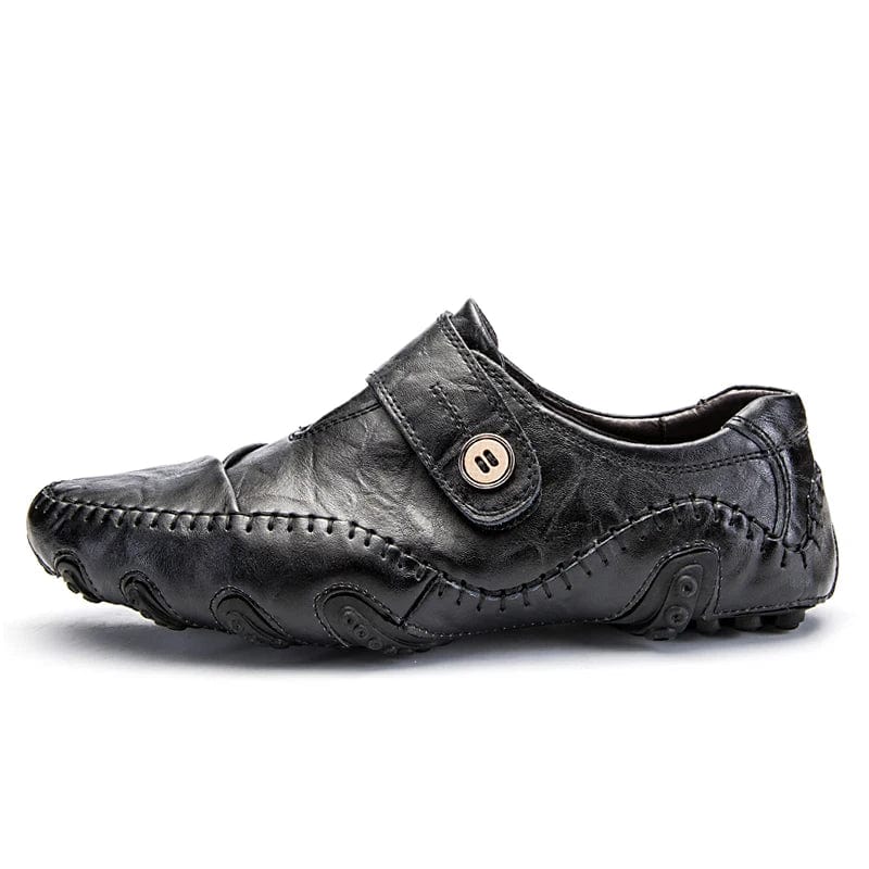 Men's genuine cow leather loafers by Swenxun, classic slip-on casual shoes with high-quality craftsmanship and stylish design.