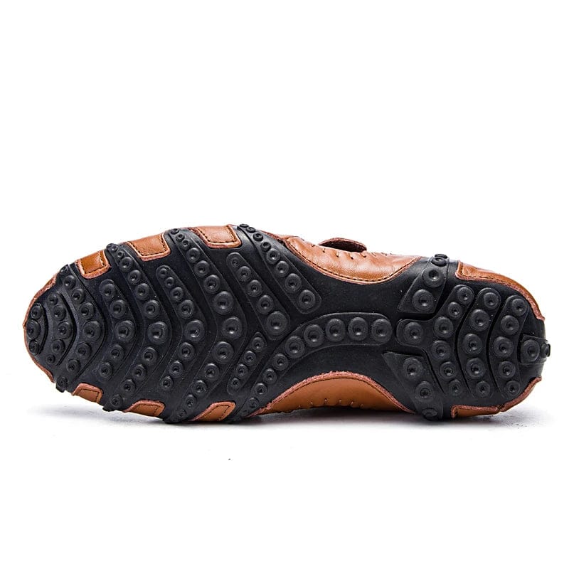 Swenxun men's genuine cow leather loafers, classic slip-on casual shoes with a sleek design and high-quality craftsmanship.