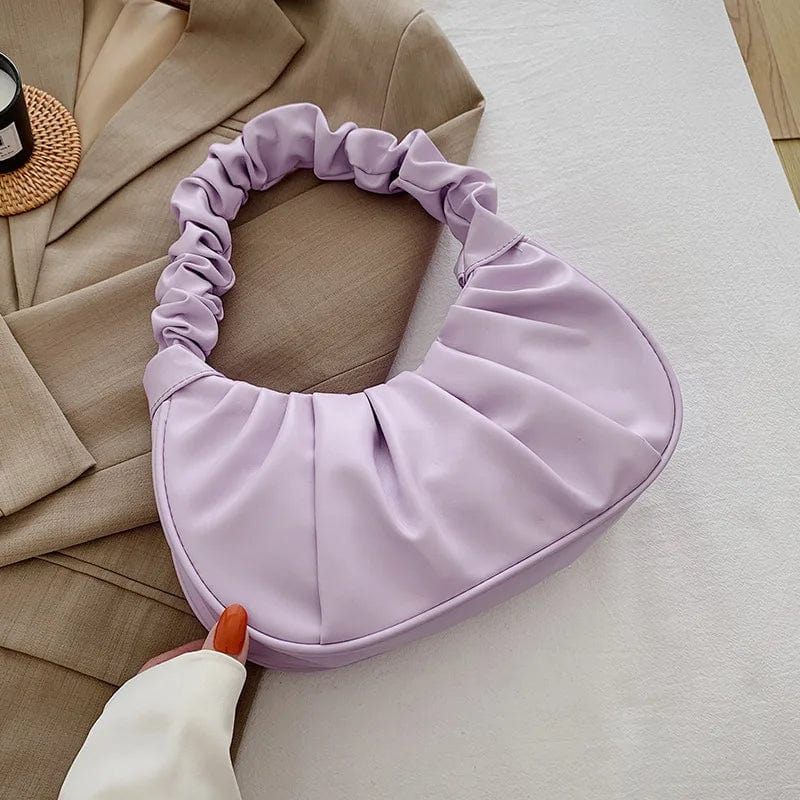 Fashion Pleated Handlebags for Women PU Cloud Bags Leisure Armpit Bag Shopping Shoulder Bags Dumpling Handbag Female Hand Bags - SHOWLU FASHION STORE