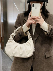 Fashion Pleated Handlebags for Women PU Cloud Bags Leisure Armpit Bag Shopping Shoulder Bags Dumpling Handbag Female Hand Bags - SHOWLU FASHION STORE