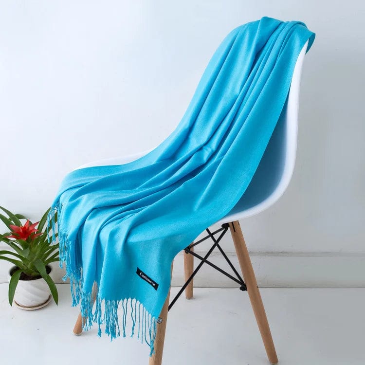 Fashion Solid Color 2023 Women Scarf Winter Hijabs Tessale Tassels Long Lady Shawls Cashmere Like Pashmina Hijabs Scarves Wraps - SHOWLU FASHION STORE