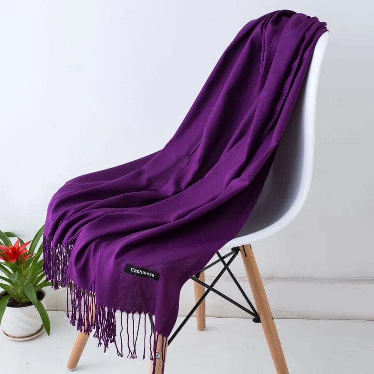 Fashion Solid Color 2023 Women Scarf Winter Hijabs Tessale Tassels Long Lady Shawls Cashmere Like Pashmina Hijabs Scarves Wraps - SHOWLU FASHION STORE