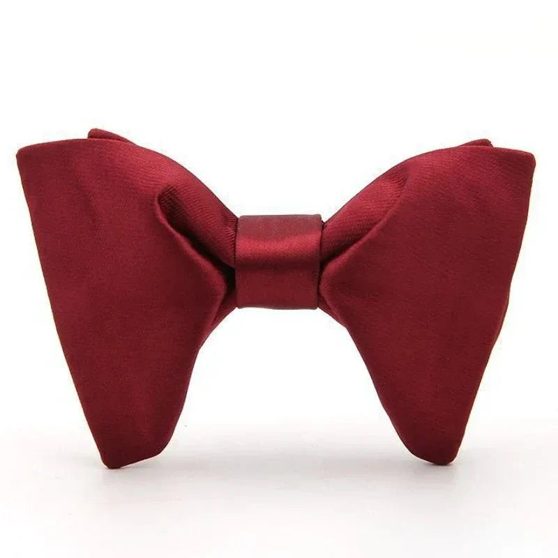 SHOWLU men's solid color cotton bow tie, formal wedding party cravat, stylish accessory for suits and dress shirts.