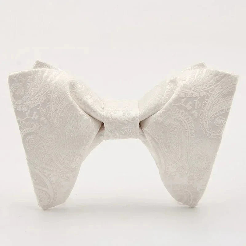 SHOWLU men's solid color cotton bow tie for formal weddings, parties, and events, featuring a stylish butterfly design.