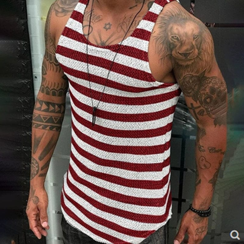 White knitted cut-out vest by SHOWLU FASHION STORE, slim fit summer top with stylish open-knit design and sleeveless style.