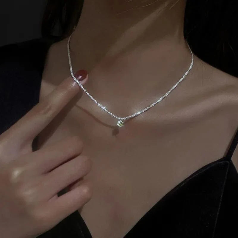Elegant double-layer pearl love pendant necklace by Showlu Fashion for women, suitable for weddings and special occasions.