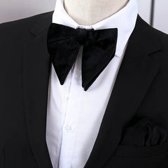 Fashion Velvet Big Bowties Flannelette Large Size Bow Ties For Men Formal Dress Handkerchief Wedding Party Tuxedo Groom Bow Knot - SHOWLU FASHION STORE