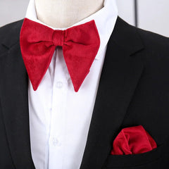 Fashion Velvet Big Bowties Flannelette Large Size Bow Ties For Men Formal Dress Handkerchief Wedding Party Tuxedo Groom Bow Knot - SHOWLU FASHION STORE