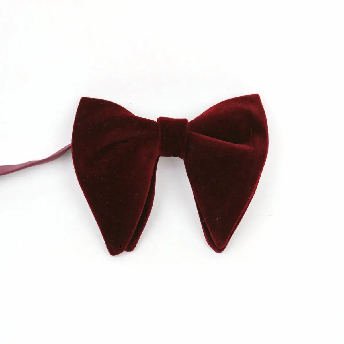 Large velvet bow tie for men, formal flannelette design, perfect for weddings, tuxedos, and special occasions.