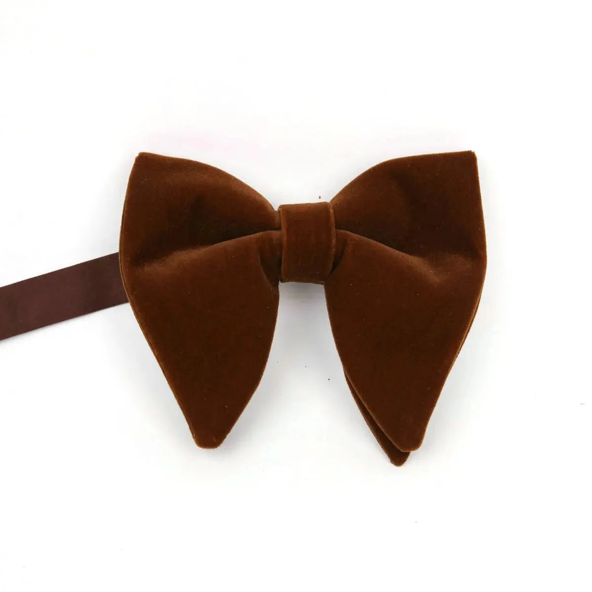 Large velvet bow tie for men, formal flannelette style, showing a big, elegant bow knot suitable for weddings and tuxedo events.