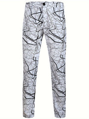 Fashionable Casual Digital Printed Suit Set for Men - 2 - Piece Set with Jacket and Pants - SHOWLU FASHION STORE