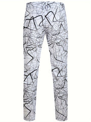 Fashionable Casual Digital Printed Suit Set for Men - 2 - Piece Set with Jacket and Pants - SHOWLU FASHION STORE