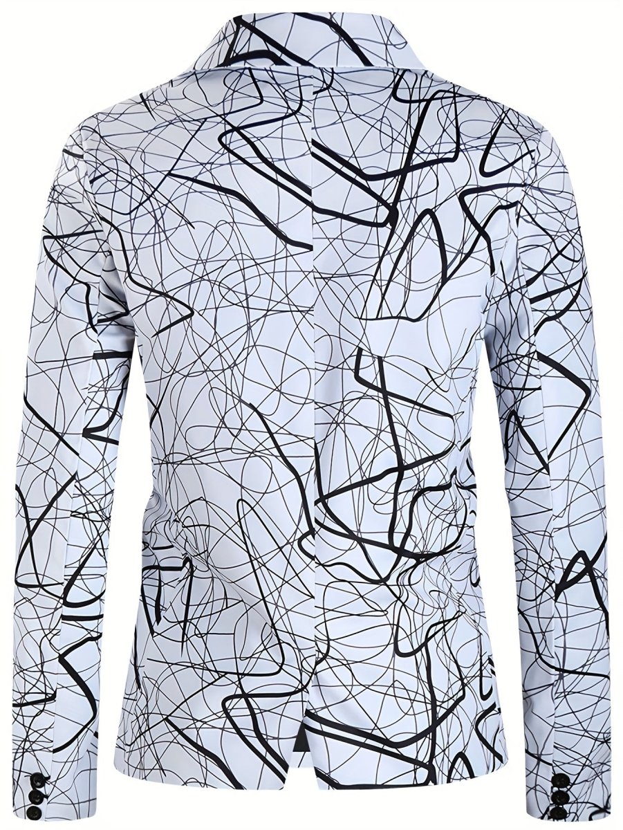 Fashionable Casual Digital Printed Suit Set for Men - 2 - Piece Set with Jacket and Pants - SHOWLU FASHION STORE