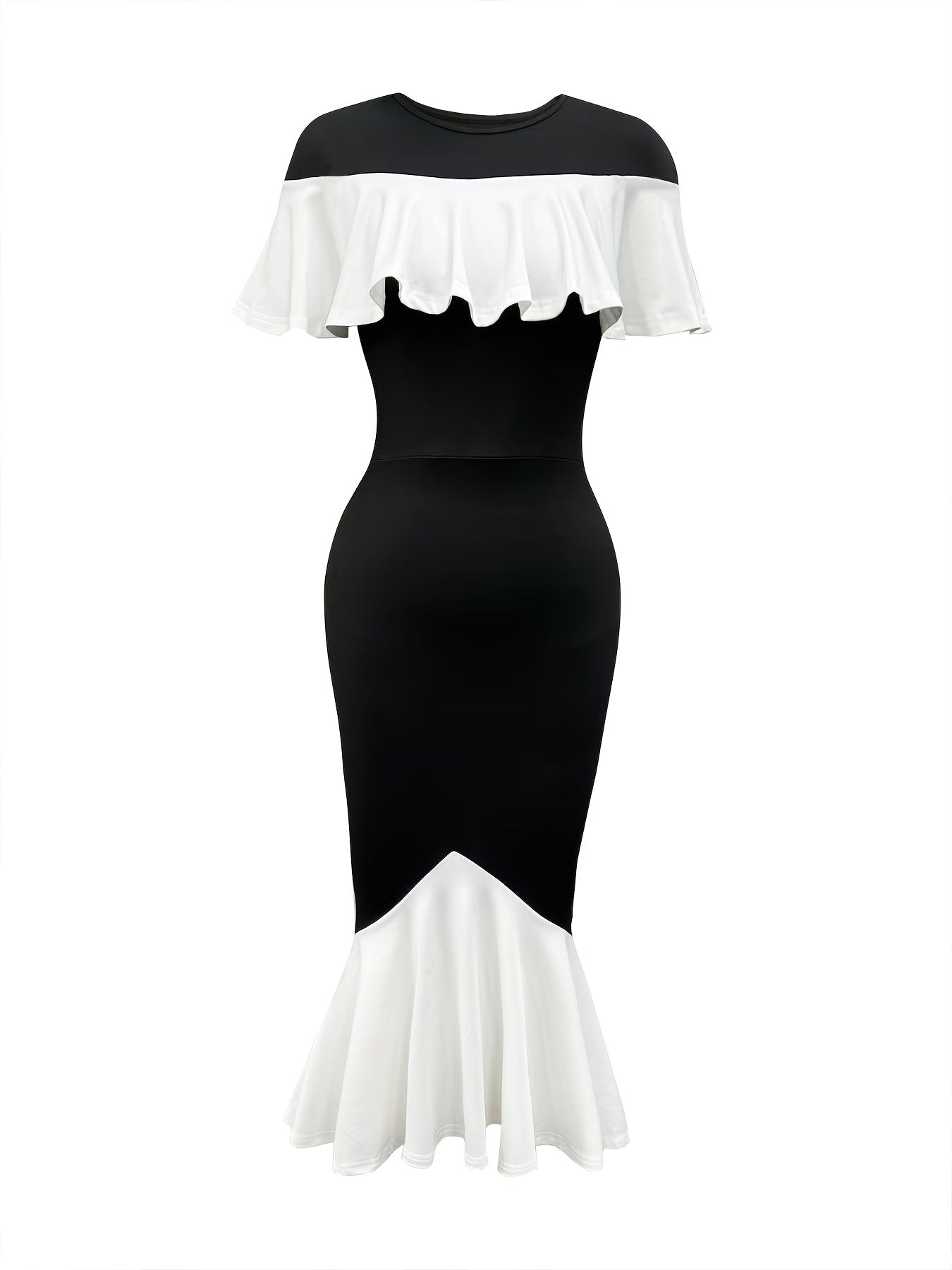 Elegant women's bodycon fishtail dress by SHOWLU FASHION with ruched waist and fitted silhouette, perfect for formal occasions.