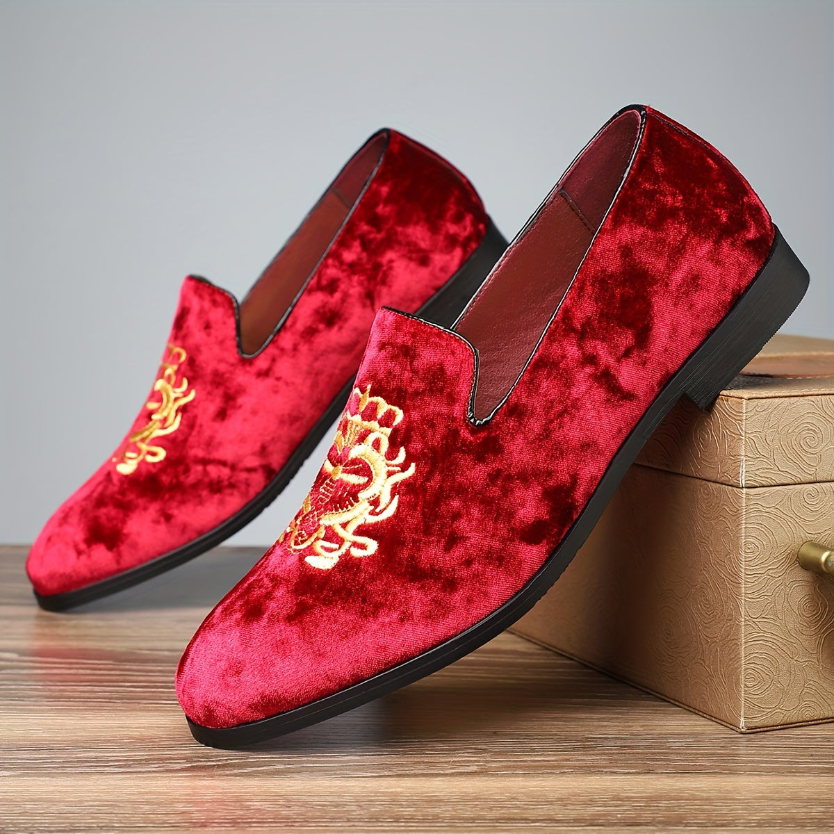 SHOWLU FASHION casual loafers, solid color low top slip-on shoes with a sleek design and comfortable fit.